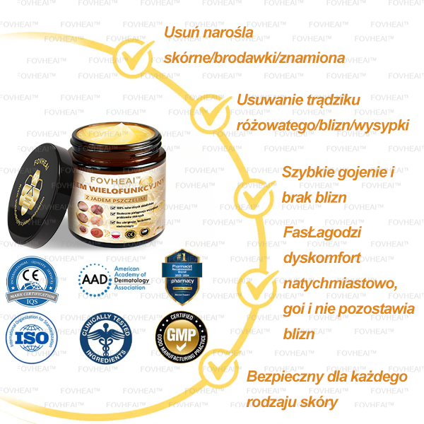 ✨FOVHEAl™ Krem wielofunkcyjny z jadem pszczelim - Polecane przez dermatologów – Odpowiednie dla każdego wieku-50 ml