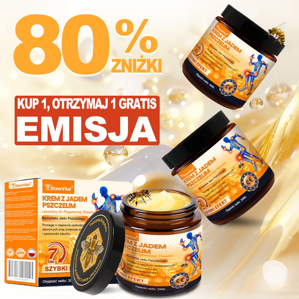 🐝𝑺𝒕𝒂𝒘𝑽𝒊𝒕𝒂𝒍™ Krem z Jadem Pszczelim Leczniczy do Regeneracji Stawów - Specjalistyczne wsparcie w leczeniu chorób ortopedycznych i bólu stawów✨✨