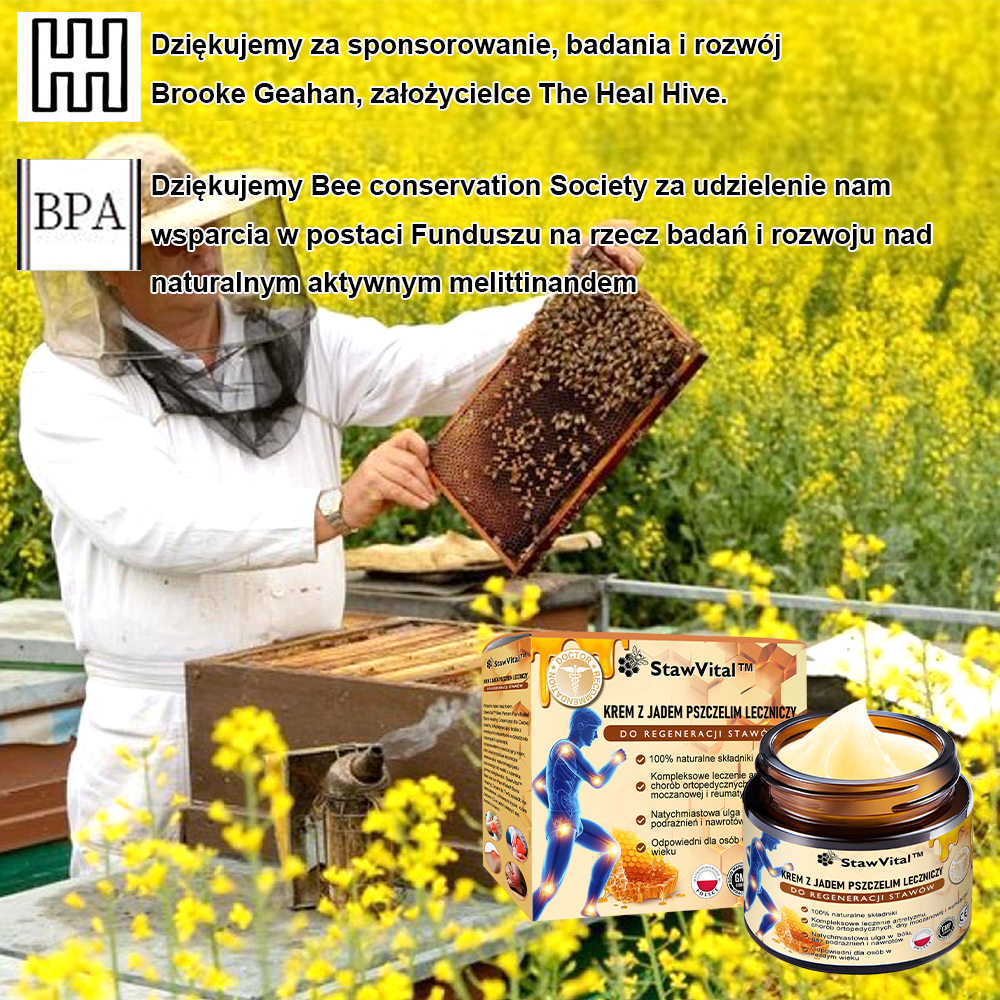 ✨🐝✨𝑺𝒕𝒂𝒘𝑽𝒊𝒕𝒂𝒍™ Krem z Jadem Pszczelim Leczniczy do Regeneracji Stawów - Zalecane przez Polskie Towarzystwo Ortopedyczne i Traumatologiczne🔥