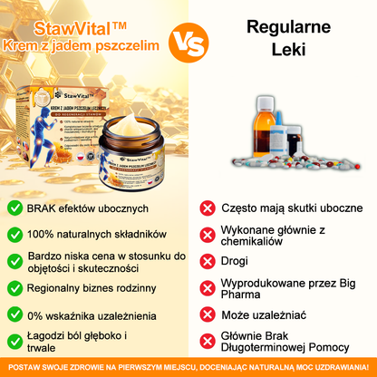 ✨🐝✨𝑺𝒕𝒂𝒘𝑽𝒊𝒕𝒂𝒍™ Krem z Jadem Pszczelim Leczniczy do Regeneracji Stawów - Zalecane przez Polskie Towarzystwo Ortopedyczne i Traumatologiczne🔥
