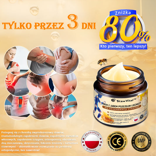 🐝𝑺𝒕𝒂𝒘𝑽𝒊𝒕𝒂𝒍™ Krem z Jadem Pszczelim Leczniczy do Regeneracji Stawów - Specjalistyczne wsparcie w leczeniu chorób ortopedycznych i bólu stawów🔥🔥