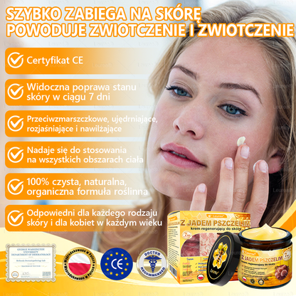 ✨Leurea® Krem Regenerujący z Jadem Pszczelim🔥 Naturalna regeneracja skóry, wygładzenie zmarszczek i promienna cera-50 ml🔥