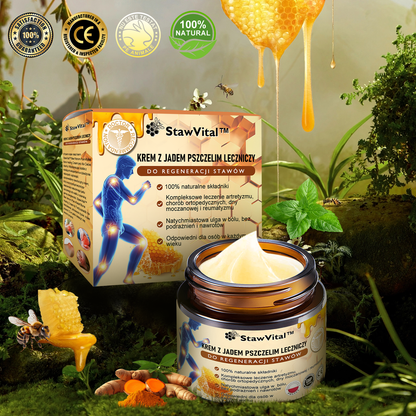 ✨🐝✨𝑺𝒕𝒂𝒘𝑽𝒊𝒕𝒂𝒍™ Krem z Jadem Pszczelim Leczniczy do Regeneracji Stawów - Zalecane przez Polskie Towarzystwo Ortopedyczne i Traumatologiczne🔥