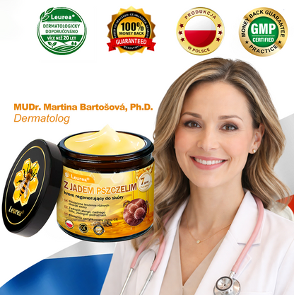 💟Leurea® Krem Regenerujący z Jadem Pszczelim Naturalna regeneracja skóry, Naturalne składniki trwale usuwają plamy, piegi i przebarwienia posłoneczne oraz pomagają zwalczać zmarszczki i wiotkość skóry — 50 ml✨